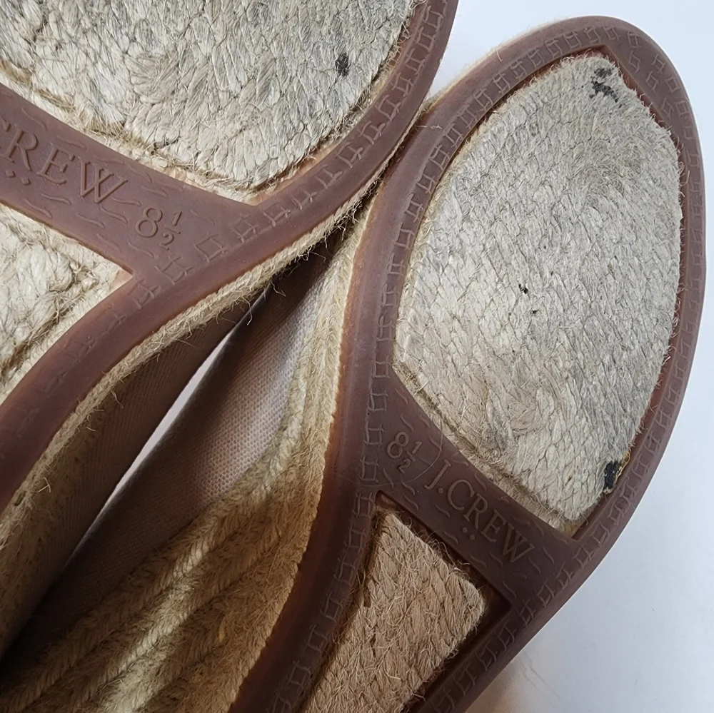 J. Crew Canvas espadrille wedges in Flax. Women's size‎ 8.5.